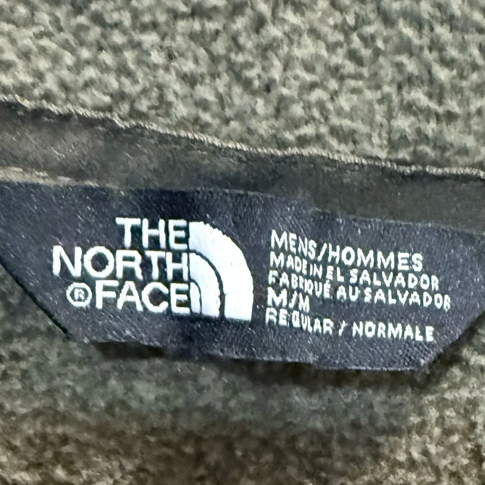 The North Face TKA 100 Quarter Zip Fleece Pullover Olive Green Men’s Medium